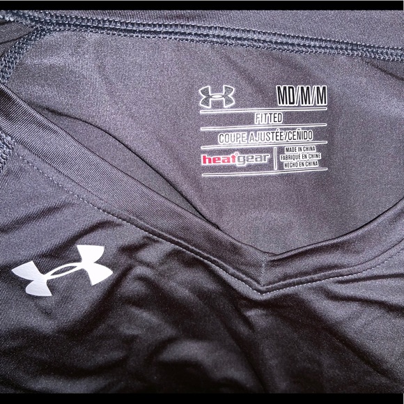 Under Armour Fitted Medium Grey & White Shirt - Picture 3 of 4